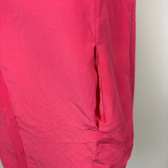 Maje Pink 100% Silk V Neck Short Sleeve Cutout Back Mini T Shirt Dress Size S - Picture 5 of 8